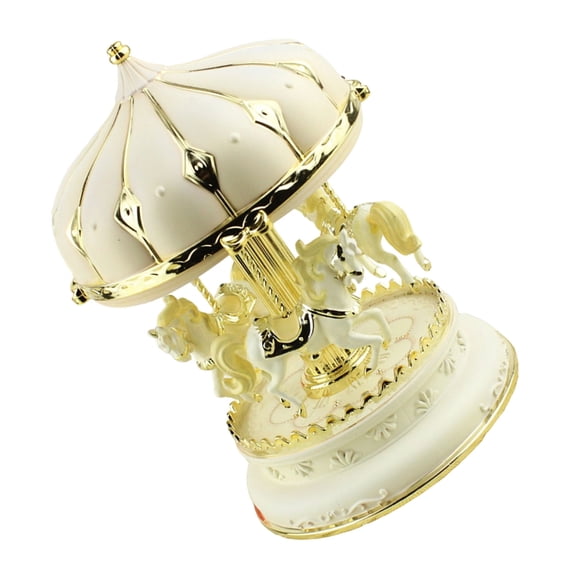 3 Horse Carousels Music Box Color Light Musical Box Christmas Birthday Presents for Daughter Mom Granddaughter