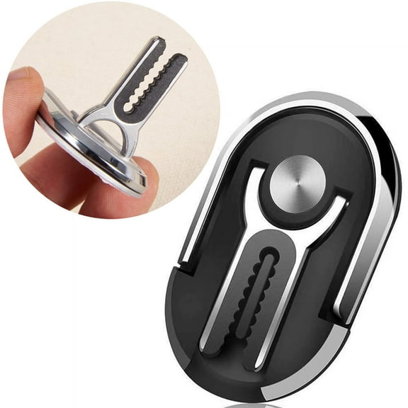 3-IN-1 360 Degree Rotating Ring Holder / Stand / Air Vent Mount - Black