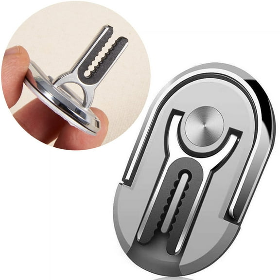3-IN-1 360 Degree Rotating Ring Holder / Stand / Air Vent Mount - Silver