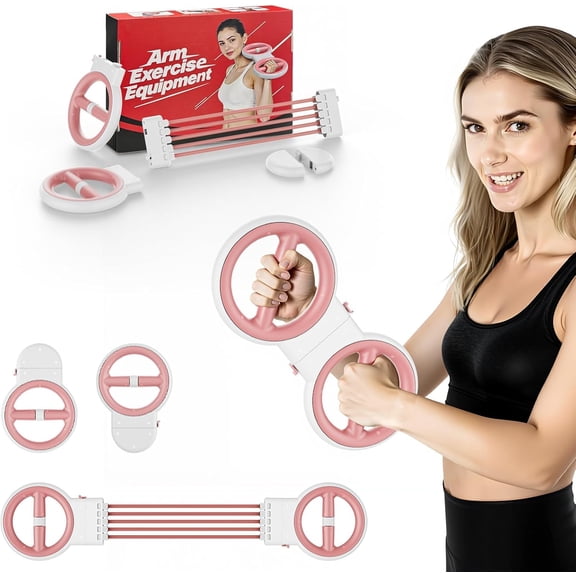 3-IN-1 Multifunctional Rotator Machine - 360? Spinning Arm Workout, Dumbbell & Adjustable Chest Expander, Forearm Exercise Equipment, Portable Gym with Resistance Band & Weight Stack