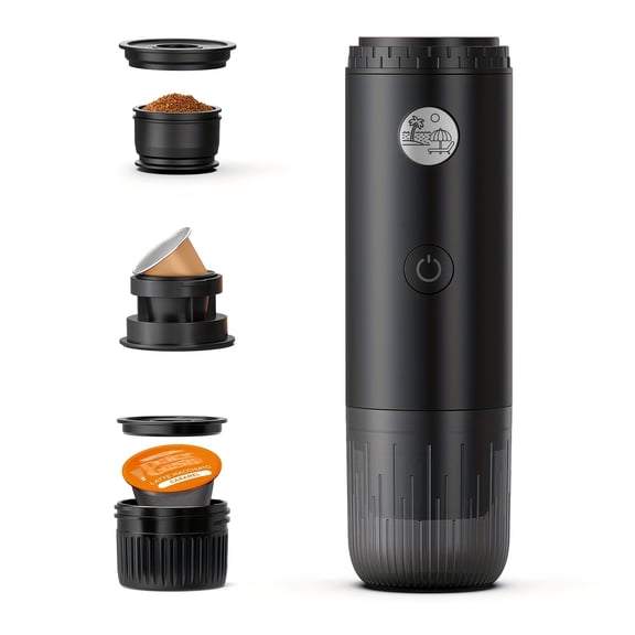 3-IN-1 Portable Esprosso Coffee Machine Compatible with Nes*/DG/Coffee Ground, 17 Bar with Heating Function Better for Car, Hiking, Office Mini Coffee Maker