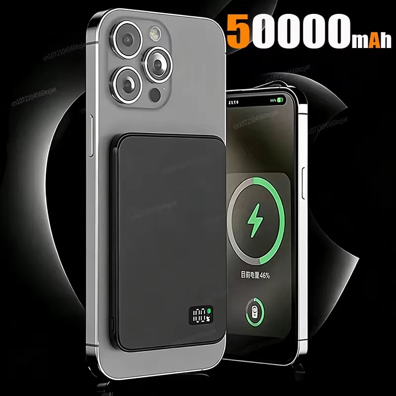 3 IN 1 Power Bank For MagSafe 50000mAh Slim Magnetic Wireless Power Bank 22.5W External Battery For iPhone Samsung 2026