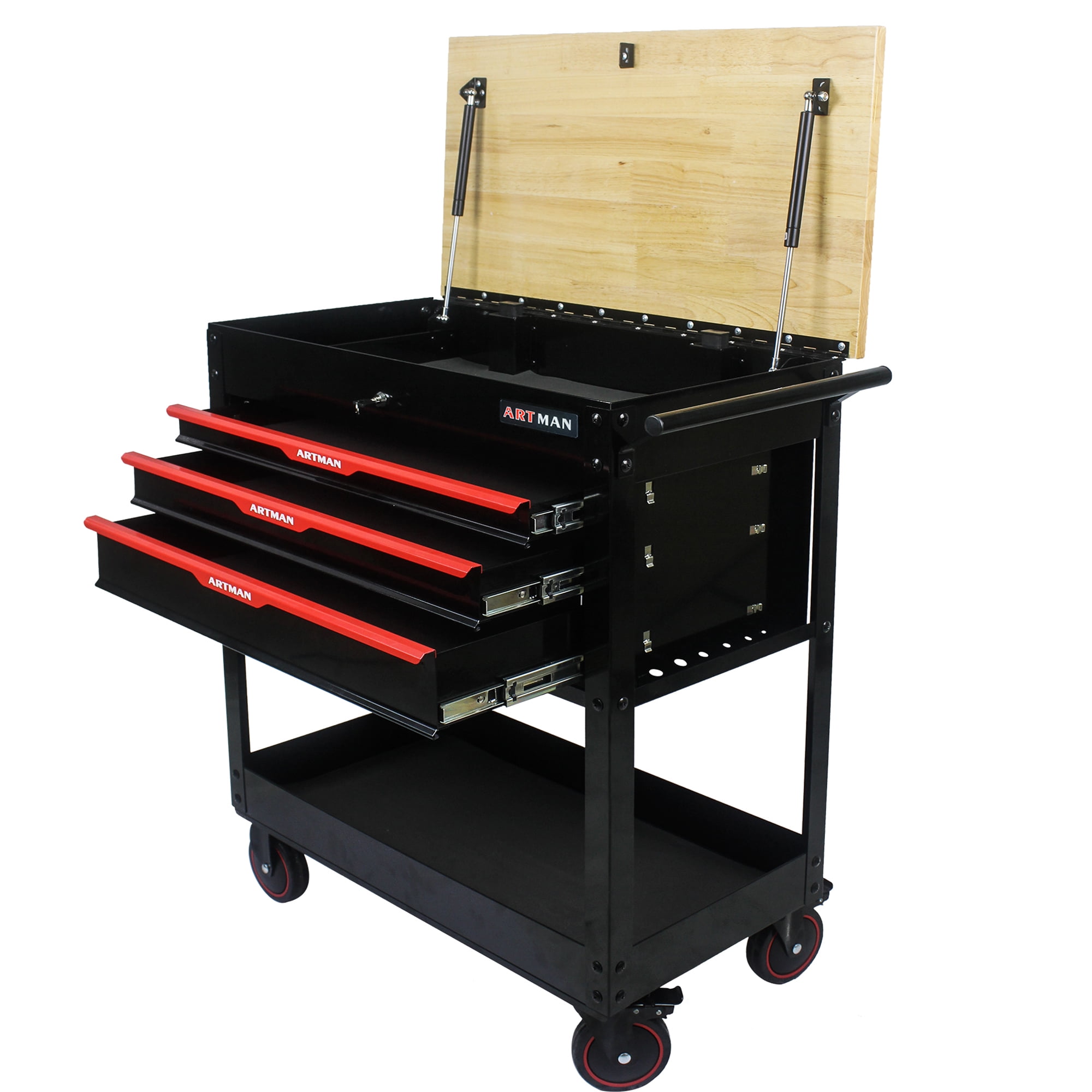 3IN1 Rolling Tool Chest & Work Bench, 38.6’’H Large Multifunctional