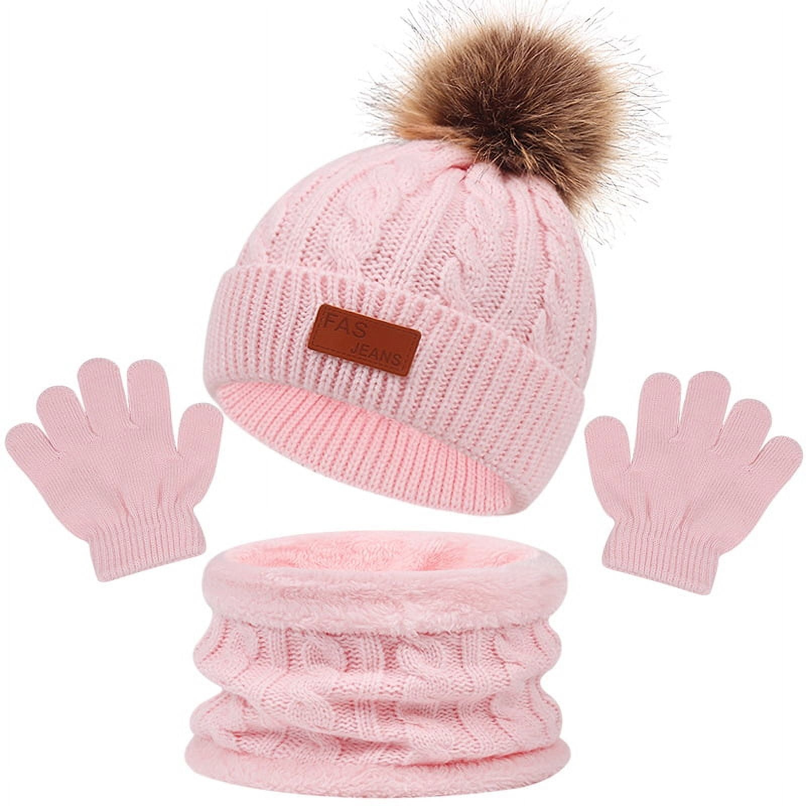 Little Surprise Box 3Pcs Matching Beanie Winter Cap Mufflers And Gloves Set main image 0