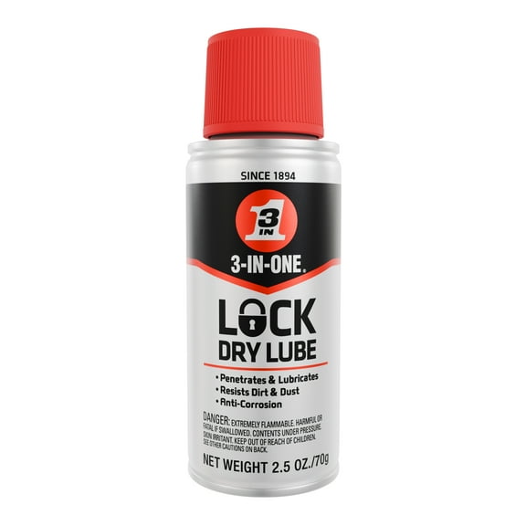 3-IN-ONE Lock Dry Lube Spray, 2.5 oz