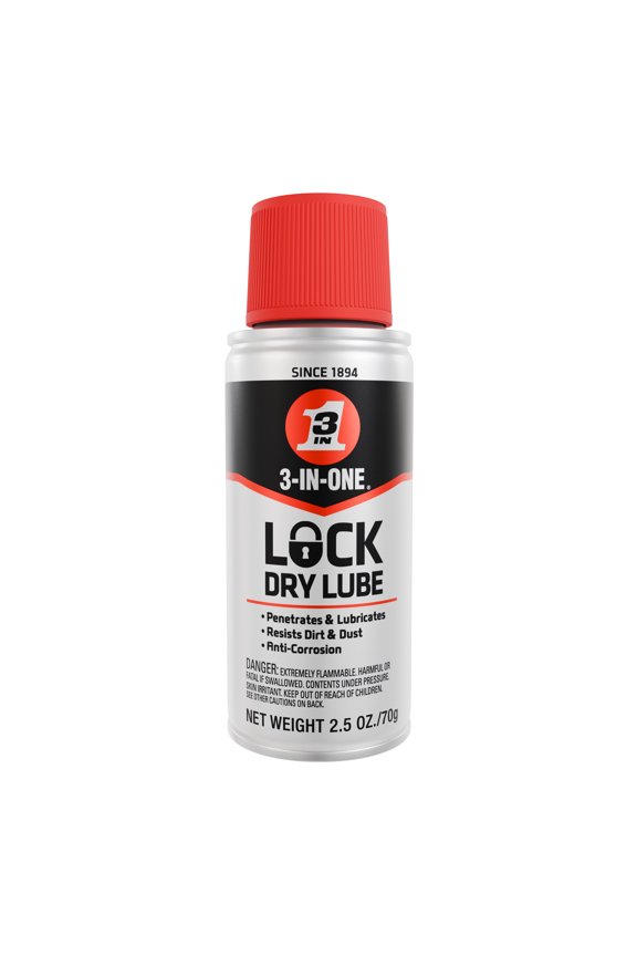Lock Dry Lube Spray, 2.5 oz