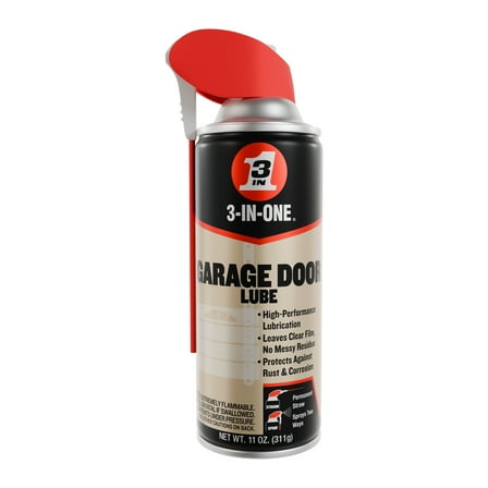 3-IN-ONE Professional Garage Door Lubricant Smart Straw Sprays 2 Ways, 11 oz