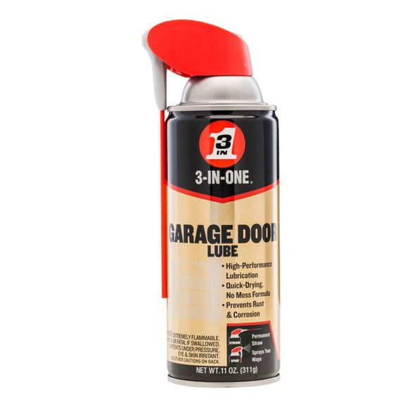 3-IN-ONE Professional Garage Door Lubricant Smart Straw Sprays 2 Ways, 11 oz