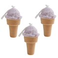3 Ice Cream Cones, Scented Candles, Soy Wax, Simulated Dessert Candles