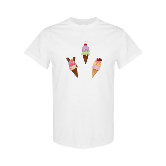 3 Ice Cream Cones T-Shirt Women -SPIdeals Designs, Female 5X-Large