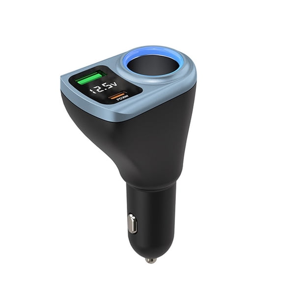 3-In-1 12-24V Expandable Super-Fast Charging Digital Display Car Charger