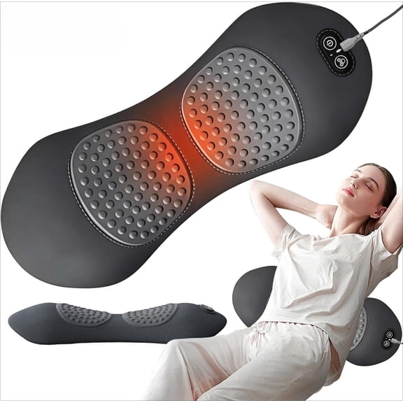 3 In 1 Back Massager, Portable Core Relief Electric Massage Cushion, With Traction Vibration & Heat, Ergonomic Design, Suitable For Stress Relief
