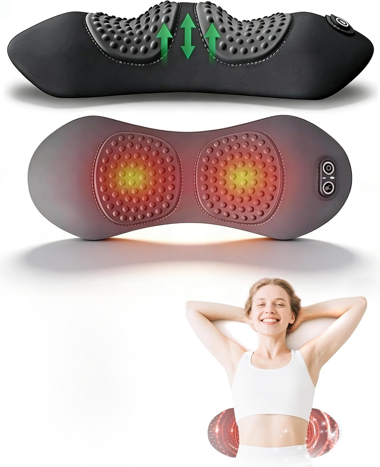 3 In 1 Back Massager, Triple Fusion Design With Vibration, Heat ...