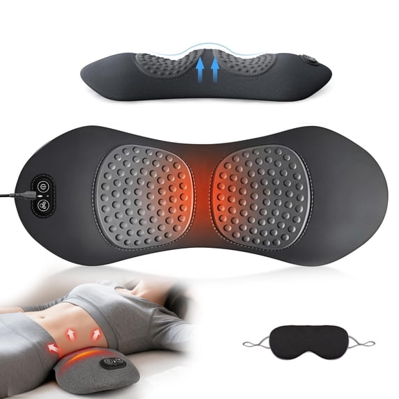 3 In 1 Back Massager, Triple Fusion Massager For Sciatica, Electric Lumbar Support Pillow With Electric Traction Lifting & Heat Compress For Home