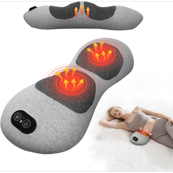 3 In 1 Back Massager With Adjustable Intensity & Timer, Ergonomic Memory-Foam Lower, Smart Air-Lift Inflation For Bed Office Chair, Corded Electric