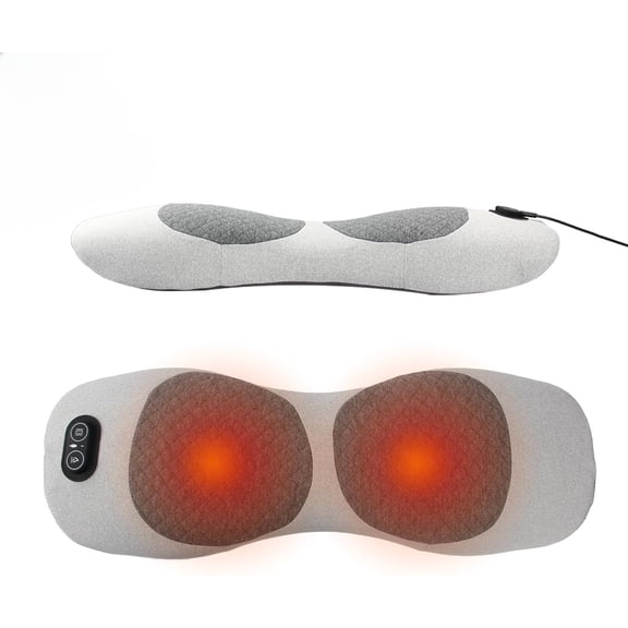 3 In 1 Back Massager With Heat & Vibration Massage, Ergonomic Memory Foam Lower Back Massager For Pain Relief, Deep Tissue Relaxation For Chair/Bed