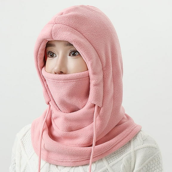 3 In 1 Beanie Hat for Women Fuzzy Winter Knit Balaclava Full Head & Ear Coverage Warm Hat
