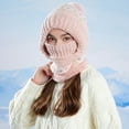 thumbnail image 1 of 3 In 1 Beanie Hat for Women Winter Fleece Lined Knit Balaclava Hat, Neck Warmer & Face Mask In One, 1 of 5