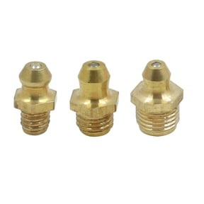 3 In 1 Brass M6 M8 M10 Thread Straight Grease Nipple Fittings Assortment Kit for Vehicle