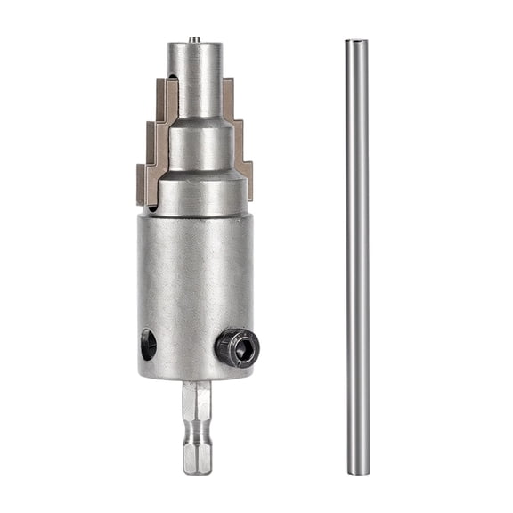 3 In 1 Broken Pipe Tap Extractor Tool Alloy Steel Broken Faucet Angle Valve Remover Drill & Manual Broken Thread Screw Puller For Home(Silver-9.5Cm)