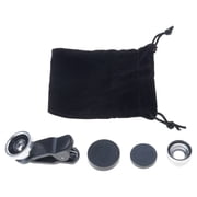 3 In 1 Camera Lens Portable Clip On Phone Fisheye Lens Wide Angles Macro Fish Eye Lens Clip Lens
