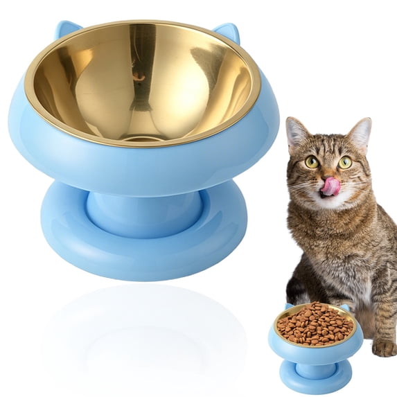 3-In-1 Cat Food And Water Bowl Set, Cat Bowls With Stand, Double Cat Bowls with Water Dispenser For Pet,Food And Water Feeder For Small Medium Dogs Cats