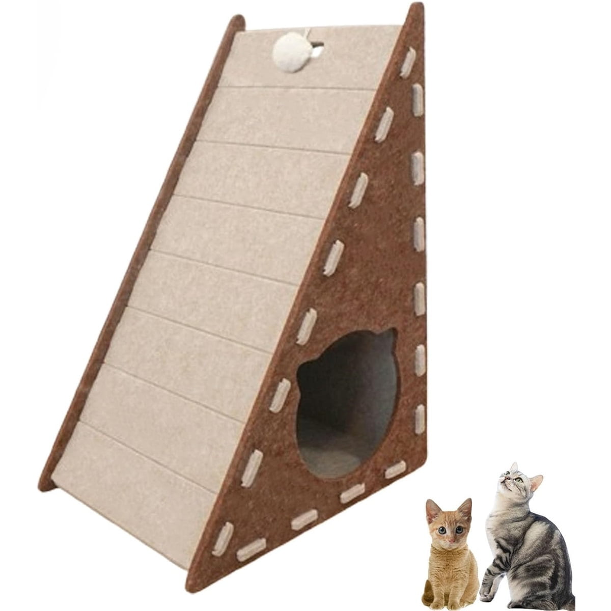 3 In 1 Cat Scratching Pads,Ramp Triangular Vertical Felt Cat Board ...