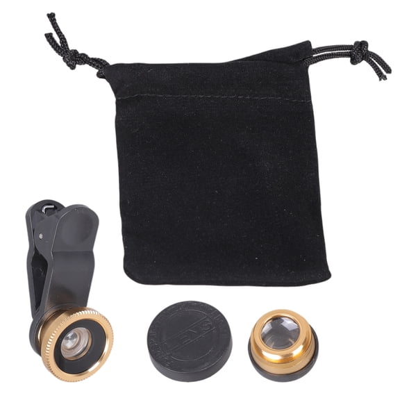 3 In 1 Clip On Smartphone Fisheye Lens Phone Camera Lens for Most Phone Wide Angles Macro Fish Eye Lens
