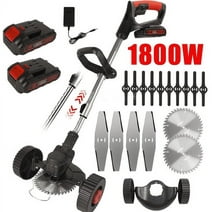 3 In 1 Cordless Grass Trimmer Edger Lawn Tool Bush Cutter with 2 Batteries