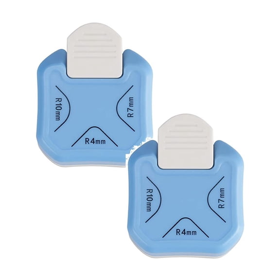 3 In 1 Corner Rounder Punch 3 Way Corner Cutter For Paper Craft Laminate DIY 2PCS, 6.1 cm×7.4 cm×3.4 cm, Yellow