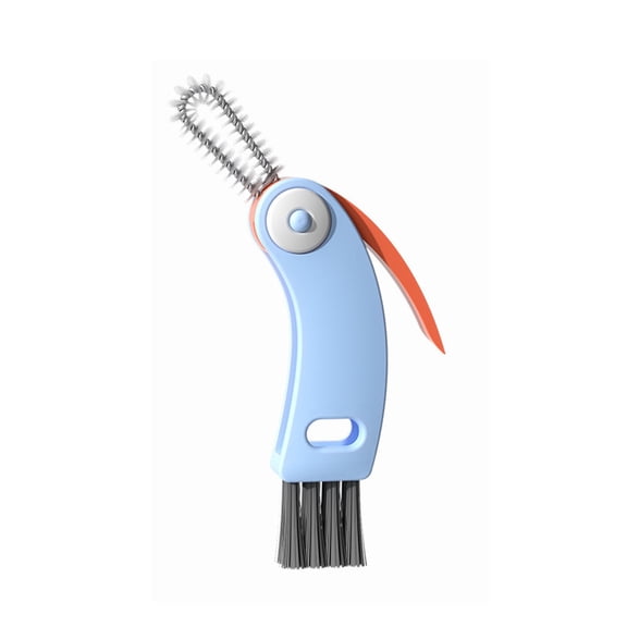 3‑In‑1 Cup Lid Cleaning Brush Set With Rotating Interchangeable Heads, Portable Crevice And Corner Cleaner For Cups Bottles Kettles Straws Glassware, Heat‑Resistant Durable, Space‑Saving Storage