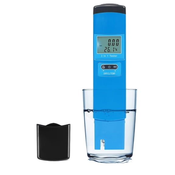 3 In 1 Digital Cl2 ORP Temp H2 Meter Chlorine Test Dissolved Hydrogen Water Tester For Aquarium Drinking Water Hydroponics Pool