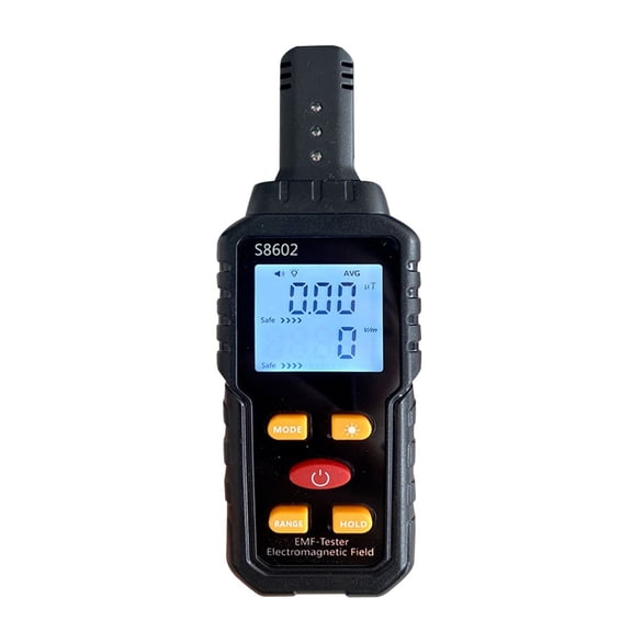 3 In 1 Digital Radiation Detector Dosimeter Electric Magnetics Field Temperature LCD Display Handheld Multifunctional EMF Tester ,Portable