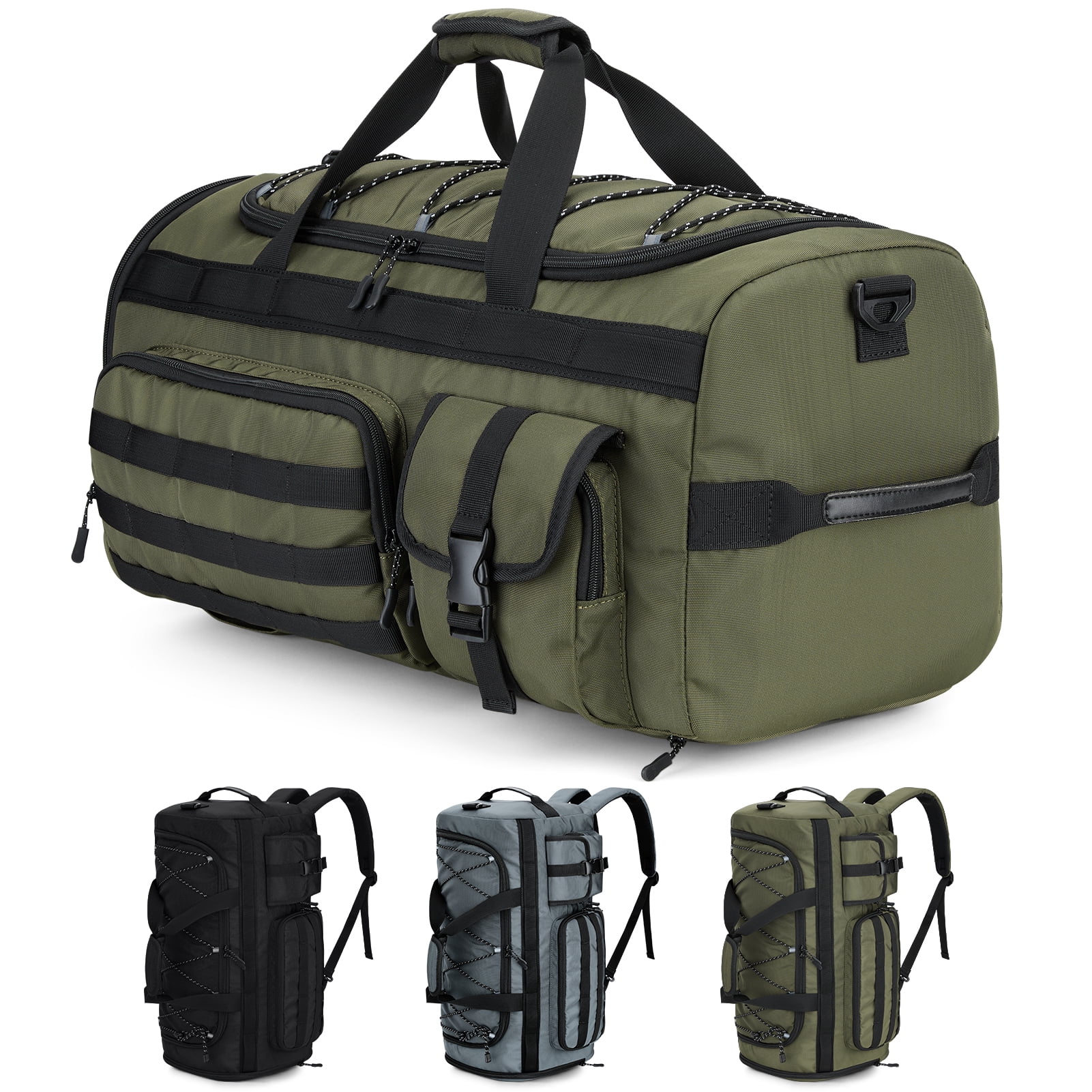army backpack duffel travel bag Gonex 3-in-1 Convertible Travel Duffel Backpack with Shoe Compartment 45L/90L/130L