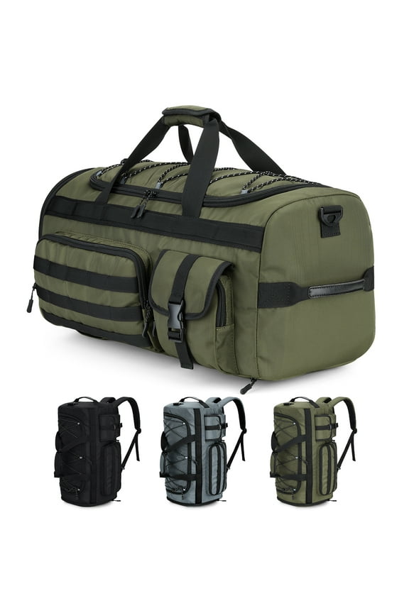 45L Travel Duffel Bag for Men, 3 in 1 Gym Bag Backpack with Shoes Compartment for Sports Weekender Workout