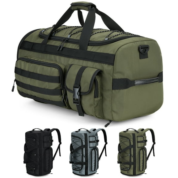 Gonex 45L Travel Duffel Bag for Men, 3 in 1 Gym Bag Backpack with Shoes Compartment for Sports Weekender Workout