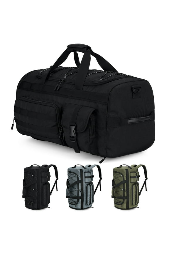 45L Travel Duffel Bag for Men, 3 in 1 Gym Bag Backpack with Shoes Compartment for Sports Weekender Workout