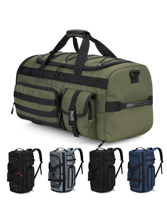 45L Travel Duffel Bag for Men, 3 in 1 Gym Bag Backpack with Shoes Compartment for Sports Weekender Workout