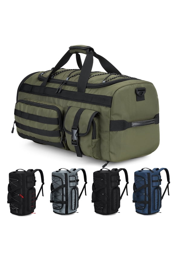 45L Travel Duffel Bag for Men, 3 in 1 Gym Bag Backpack with Shoes Compartment for Sports Weekender Workout