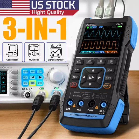 3-In-1 FNIRSI 2C23T Digital Oscilloscope Multimeter Function Signal Generator