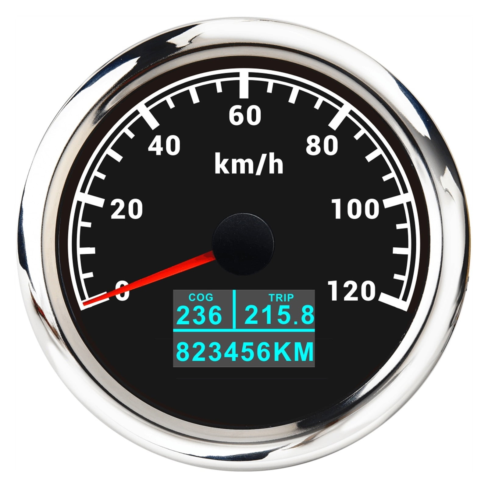 MOTOR METER RACING W PRO 85mm 3-3/8" 2 In 1 GPS Speedometer Tachometer