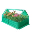 thumbnail image 1 of 3-In-1 Galvanized Raised Garden Bed With Cover Metal Planter Box Kit, 2 Zippers Windows, Open-Ended Base, 6x3x1′ Greenhouse with Double-Sided Galvanized Metal for Protecting Plant Growth, 1 of 8