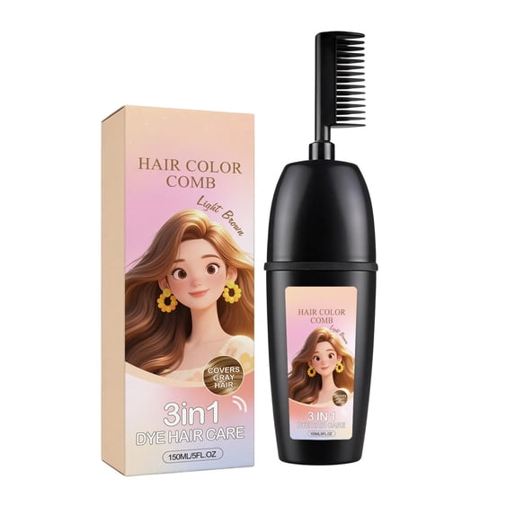 3-In-1 Hair Coloring Comb,Easy At Home Shampoo & Gentle Hair Coverage,Covers G For Women Men,Easy Comb Coloring