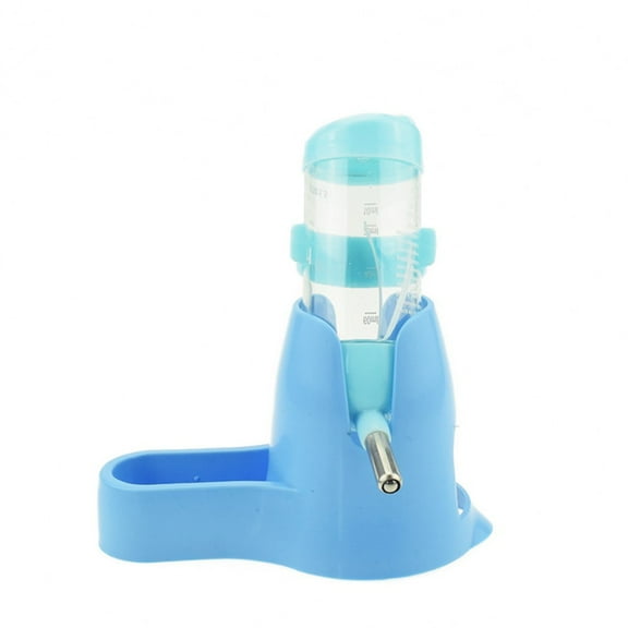 3 In 1 Hamster Hanging Water Bottle Pet Auto Dispenser With Base For Dwarf Hamster Mouse Rat Hedgehog,Blue