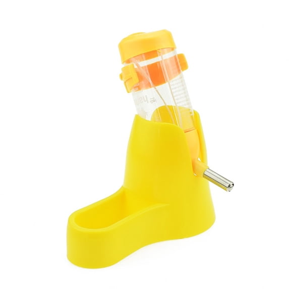 3 In 1 Hamster Hanging Water Bottle Pet Auto Dispenser With Base For Dwarf Hamster Mouse Rat Hedgehog,Orange