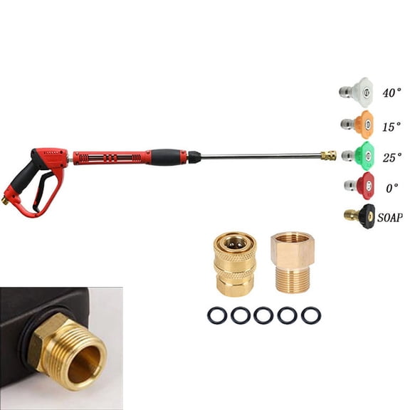 3-In-1 High Pressure Water Spray Gun, 1/4 Inch Quick Connect Extension Nozzle, Household Garden Watering Tool, Multi-Functional High Pressure Cleaner for Car Washing and Patio Cleaning, Multicolor