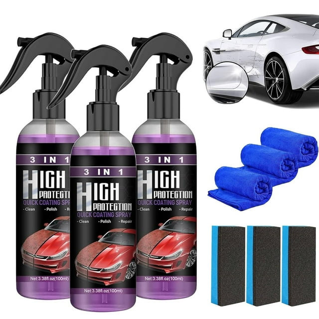 3 In 1 High Protection Car Coating Cleaning Spray Automotive Wax and Polish for Car Enhances
