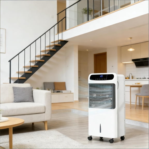 3-In-1 Ice Cooling Fan,Evaporative Air Cooler,Portable Swamp Cooler