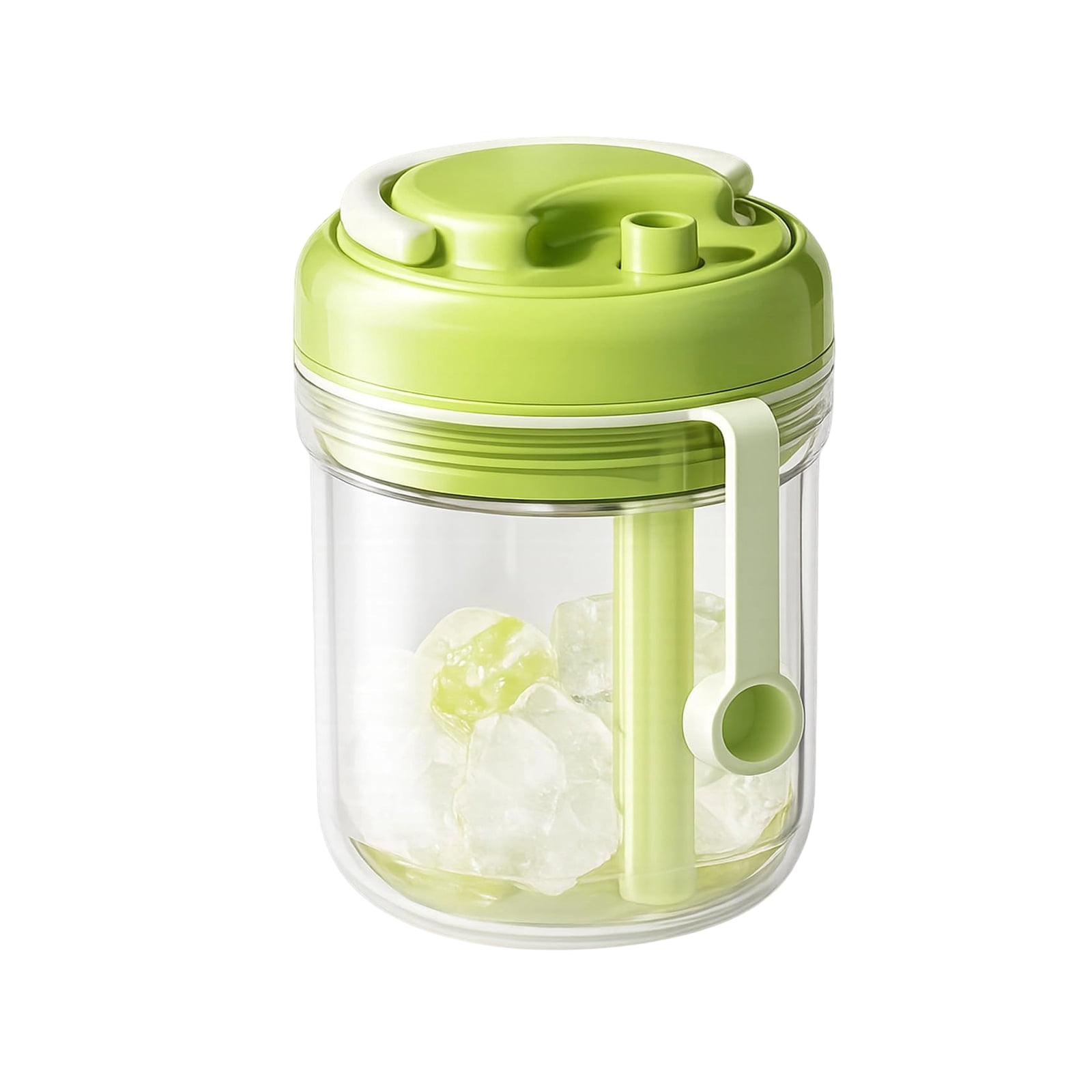 3-In-1 Ice Maker Water Cup Green 18.6 Oz Portable Ice Making Tumbler For Outdoor Travel Camping 1 Pack