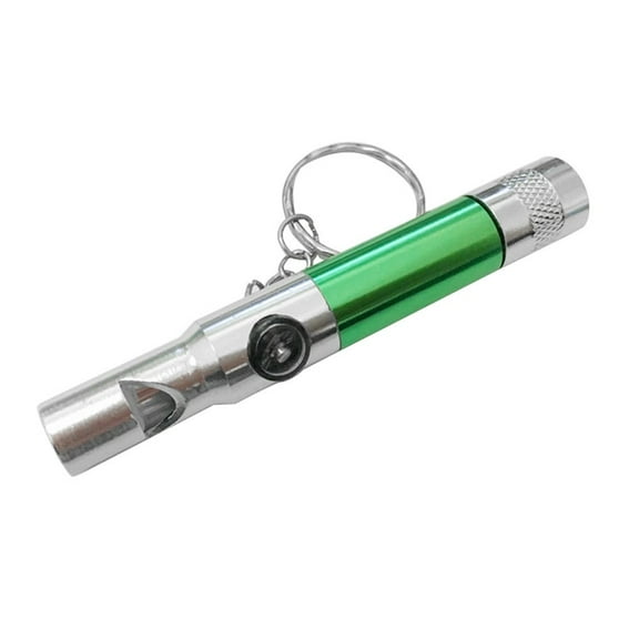 3 In 1 Keychain Flashlight Compass Whistle Camping Survival Hiking Tool